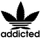 Adidas Addicted Cannabis Logo Vinyl Sticker For Carwallwindow 4Inch