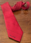 Vintage Oscar de la Renta Men's Neck Tie Red Blue Stripes 100% Silk