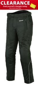 RKsports Airbourne Motorcycle motorbike Black Trouser with CE armour Cordura - Picture 1 of 3
