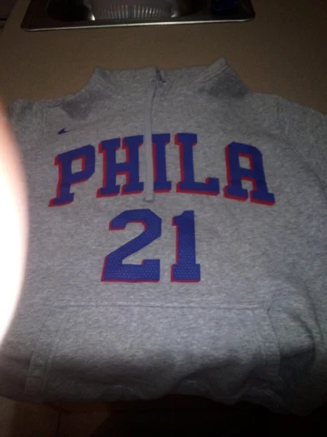 Joel Embiid Men's Hoodie Large Sixers NBA 76ers Cover