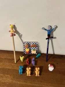 Russ Halloween Pencil Topper Frankenstein Feddies Fast Food Eraser Set Vtg Cobra - Picture 1 of 6