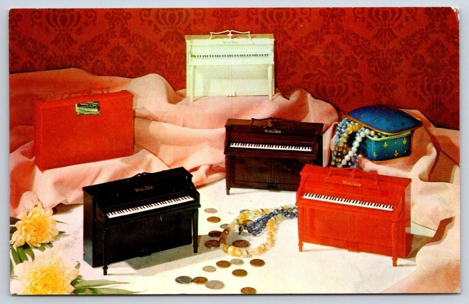 Wurlitzer pianos instrumentos musicales exhibición promocional años 50 Foto 1 de 2