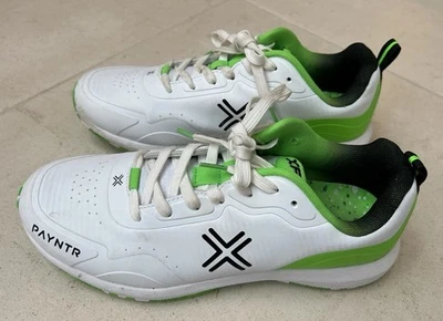 Payntr Cricket XPF  Pimples Astros Shoes UK9 White Green VGC - Image 1 of 4