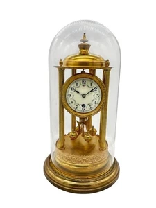 Superb Bandstand Ormolu German Torsion Clock Anniversary Clock - Ca1900 - Picture 1 of 14