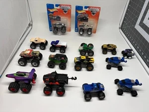 Hot Wheels Monster Jam Lot of 15 Trucks, Jurassic Attack, Grave Digger ++++ - Picture 1 of 13