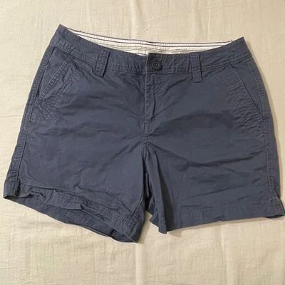 Natural Reflections Women's Size 4 Navy Blue Chino Shorts Casual Cotton Blend - Image 1 of 4