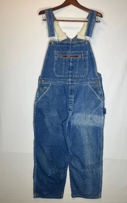 Vintage Pointer Denim Overalls Men’s W40 L29 USA Workwear Distressed - Image 1 of 4