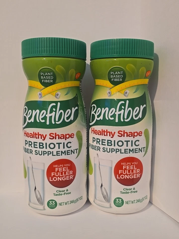 Paquete de 2 suplementos prebióticos en polvo digestivos Benefiber Healthy Shape de 8,7 oz cada uno Foto 1 de 1