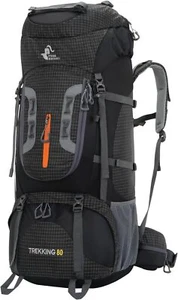 80L Waterproof Hiking Camping Backpack with Rain Cover, Outdoor Sport Daypack - Picture 1 of 8
