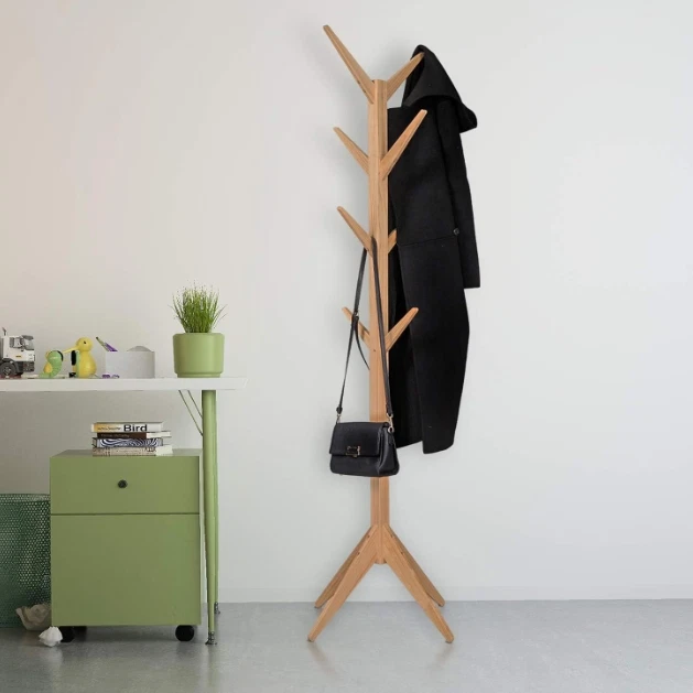 Kleiderständer Garderobenständer Jackenständer Standgarderobe Garderobe Holz - Bild 1 von 4
