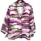 Alfred Dunner Woman Plus Size 20W Pink Purple 2 Piece Blouse Shirt Top