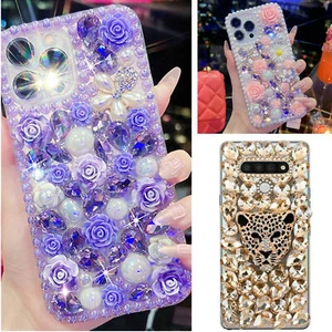 Bling Glitter Handmade Diamonds Crystals Phone Cover for Gabb Boost Mobile Blu - Picture 1 of 13