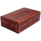 Handmade Wooden Jewelry Box Hand Carved with Carvings Gift Item - 8 Inch Box
