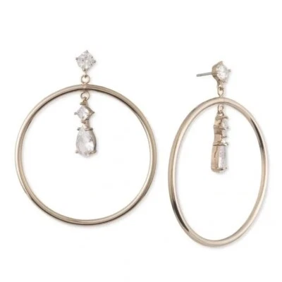 Aros de gota de disco com logotipo em tom dourado Givenchy. Varejo US$ 45 - Imagem 1 de 4