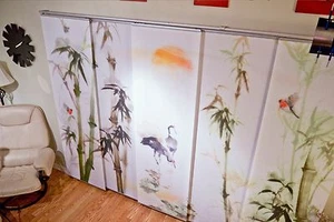 Designer Painted Panels fit IKEA KVARTAL Track Systems, Modern Asian Elegant - Picture 1 of 12