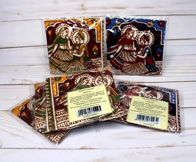 Lote de 6 saquetas de perfume indiano feitas à mão - 4x jasmim e 2x lavanda - Imagem 1 de 4