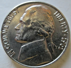 1961-P JEFFERSON, MS++ CONDITION, PARTIAL STEPS, STRONG MINT LUSTER, CIRCULATED - Picture 1 of 2