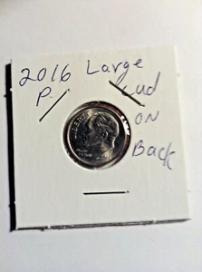 2016 P Roosevelt Dime Error with large cud on the back and small ones - Picture 1 of 4