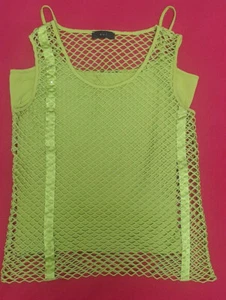 OUI Gr.38 Damen Shirt Set Top + Trägershirt, Netz, ausgeflippt cool elegant, NEU - Bild 1 von 5