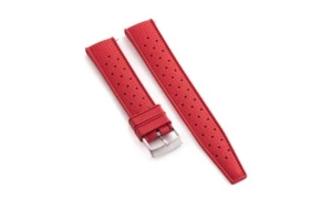 Cinturino orologio Tropic Sport diver gomma FKM alta qualità 20mm vintage rosso - Foto 1 di 1