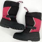 Girls L.L.Bean snow boots black/pink used size 6 girls youth big kids