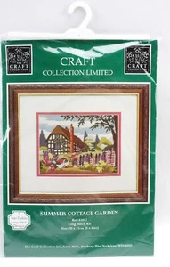 Craft Collection English SUMMER COTTAGE GARDEN Sue Dakin Long Stitch Kit 8" x 6" - Picture 1 of 3
