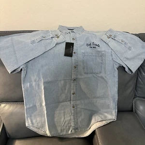 Vintage Ultra Club Cypress Denim Pfadfinder Est 1912 Jeanshemd Large Neu mit Etikett - Bild 1 von 5