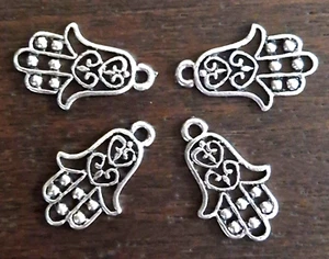 50 x Tibetan Bali Hamsa Hand of Fatima Charm Bead 22.5mm x 14mm (B22) - Picture 1 of 1