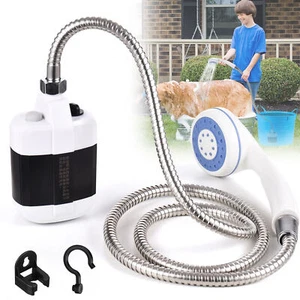 Portable Outdoor Shower Head Camping Shower Electric Rechargeable Shower Pump - Picture 1 of 17