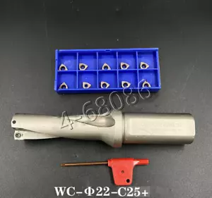 WC-22-3D-C25 Φ22 mm -3D-C25 taladro en U taladro rápido + inserto de carburo de taladro WCMX040208 - Imagen 1 de 10