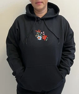 Sudadera con capucha para mujer bordado húngaro hecha a mano Kalocsai Matyos REGALO L - Imagen 1 de 4