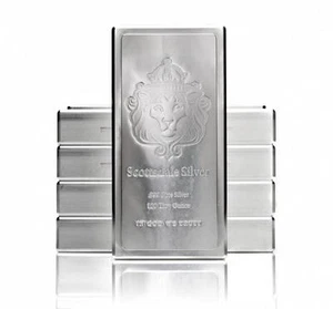 100 oz Scottsdale Stacker Silver Bar .999 Silver Bullion #A209 - Picture 1 of 3