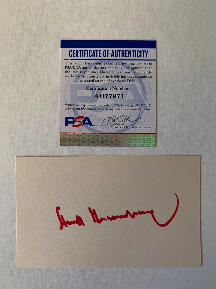 Hank Greenberg Signed Autograph Index Card PSA DNA j2f1c - Image 1 of 2