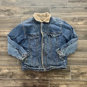 Arizona Denim Sherpa Jacket Size Large - Picture 1 of 6