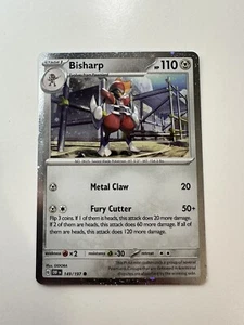 Bisharp Exclusive Cosmos Holo Foil #149/197 2024 Pokemon Fiamme Ossidiana come nuovo - Foto 1 di 3