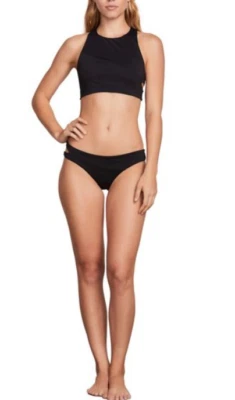 Volcom L135603 Women's Black Simply Seamless Classic Full Bikini Bottom Size S - Image 1 of 4