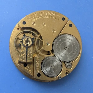 VINTAGE 16 SIZE WALTHAM GRADE 20 POCKET WATCH MOVEMENT RUNNING - Picture 1 of 2