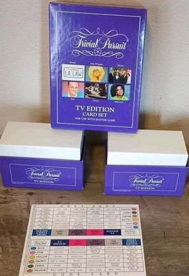 Trivial Pursuit TV Edition Card Set 6052 Use With Master Game 1991 Pristine  - Image 1 of 4