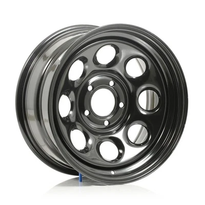 Cragar Soft 8 Black Steel Wheels 17"x8" 5x5" BC Set of 4 Foto 1 de 4