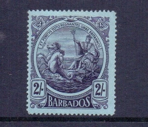 BARBADOS 1916 GV PURPLE/BLUE SG190 MH CAT £25 - Picture 1 of 2