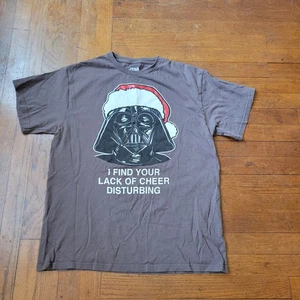 Camiseta Star Wars Darth Vader Gris Algodón Unisex Talla L Navidad Vacaciones Camiseta - Imagen 1 de 4