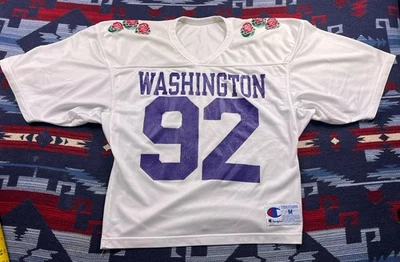 Camiseta de fútbol americano vintage campeón UW Washington Huskies 1992 Rose Bowl campeón nacional Foto 1 de 4