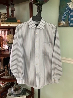 Jos A Bank Shirt Mens Small Striped Button Down Coton Long Sleeve Casual - Image 1 of 4