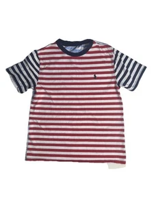 Polo Ralph Lauren Boys Youth Striped T-Shirt M Red White Blue - Picture 1 of 5