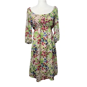 Old Navy Umstands-Midikleid Blumen Damen Gr. XS elastischer Ausschnitt gefüttert " - Bild 1 von 11
