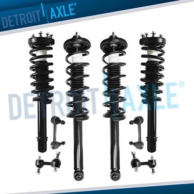 Kit de suspensión de barras estabilizadoras delanteras traseras con resorte helicoidal para Acura TSX 2004-2008 Foto 1 de 4