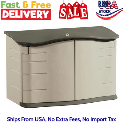 Rubbermaid Small Horizontal Resin Outdoor Storage Shed With Floor 4.5 x 3 Ft - Image 1 of 4