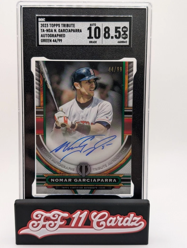 2023 Topps Tribute Baseball Nomar Garciaparra Green Auto 44/99 SGC 8.5 - Image 1 of 4