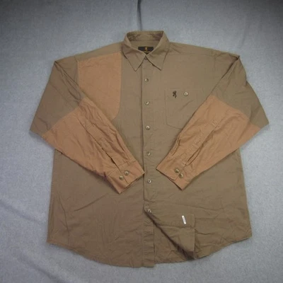 Browning рубашка желтовато-коричневый коричневый мужской большой длинным рукавом на пуговицах стрельбы охоты - Изображение 1 из 4