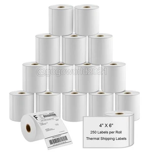 2-40 Rolls 4"x6" Direct Thermal Shipping 250 Labels For Zebra Eltron ZP450 2844 - Picture 1 of 8